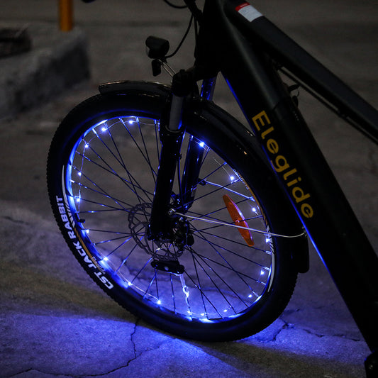 Blue Bike Wheel Lights 2PC without battery