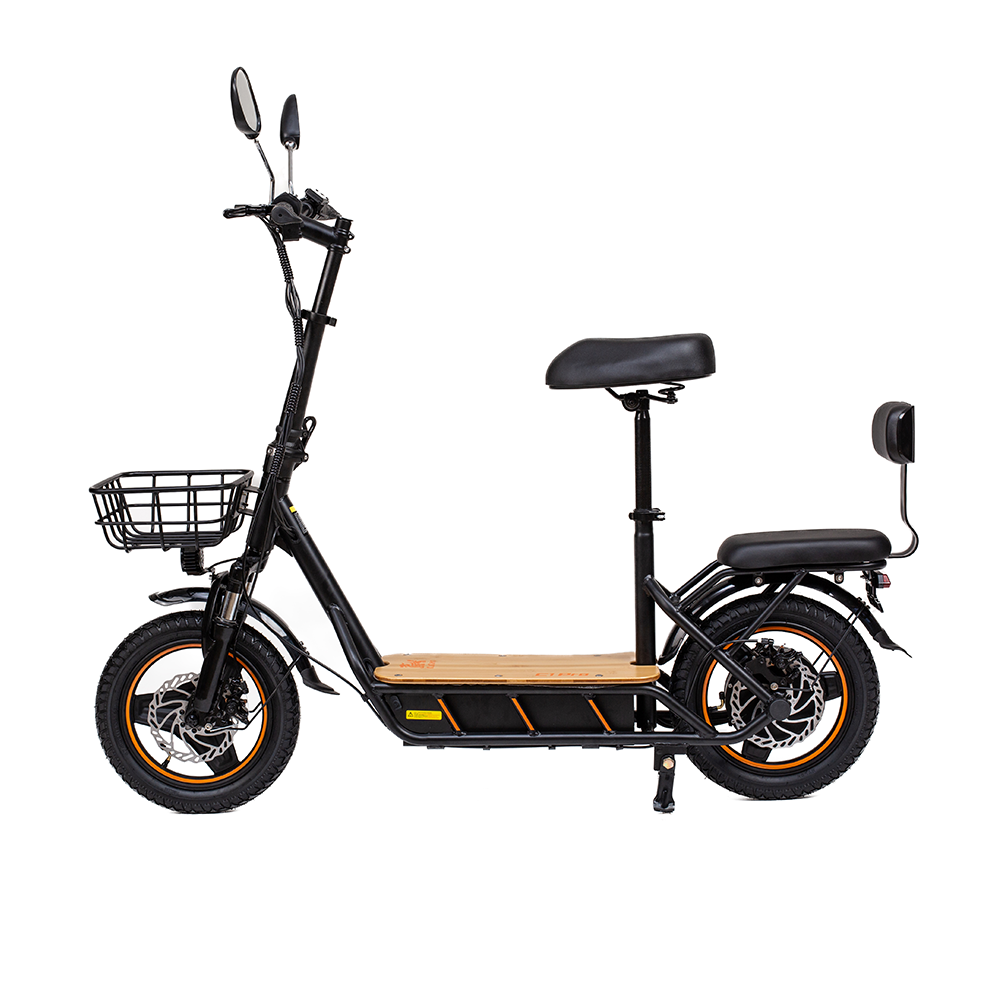 KuKirin C1 PRO Electric Scooter: Dual-Seat Design with Basket, Family-Friendly Mobility – A Versatile Choice for Daily Commutes and Errands