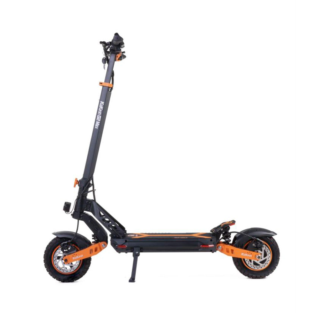 Product shot of the KuKirin G2 Max electric scooter on a white background. It features 9-inch off-road tires, a powerful motor, and a foldable frame designed for reliable adult commuting and rugged terrain adventures.