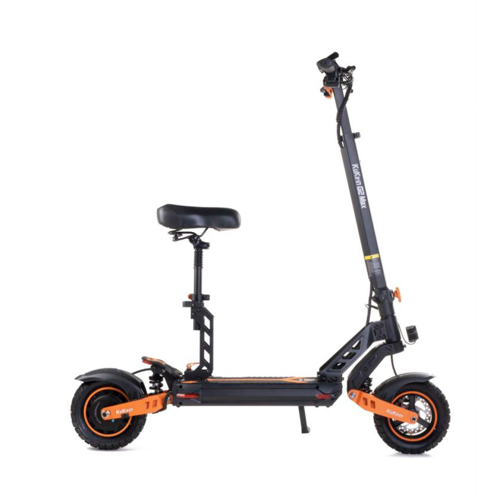 KuKirin G2 Max electric scooter with removable seat, 9'' off-road tires, and foldable design for adult commuting and rugged terrain riding
