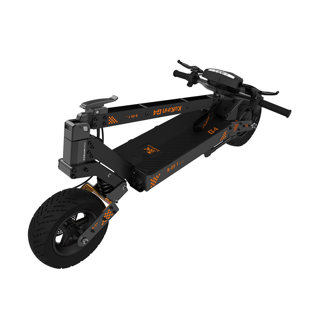 KuKirin G4 Electric Scooter: Showcasing Foldable Design, Robust Build, and Off-Road Tires – Engineered for Compact Storage and High-Performance Urban/Off-Road Mobility